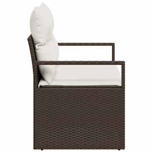 Zahradní sofa s polštářem 120 x 62 x 69 cm polyratan - obrázek 5