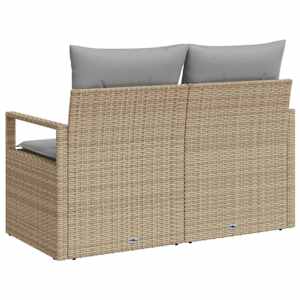 Zahradní sofa s polštářem 120 x 62 x 69 cm polyratan - obrázek 4