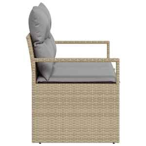 Zahradní sofa s polštářem 120 x 62 x 69 cm polyratan - obrázek 5
