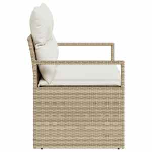 Zahradní sofa s polštářem 120 x 62 x 69 cm polyratan - obrázek 5
