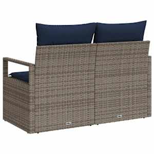 Zahradní sofa s polštářem 120 x 62 x 69 cm polyratan - obrázek 4