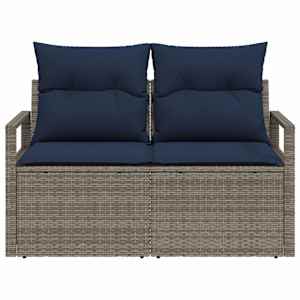 Zahradní sofa s polštářem 120 x 62 x 69 cm polyratan - obrázek 5