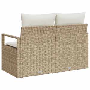 Zahradní sofa s polštářem 120 x 62 x 69 cm polyratan - obrázek 4