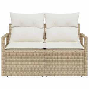 Zahradní sofa s polštářem 120 x 62 x 69 cm polyratan - obrázek 5