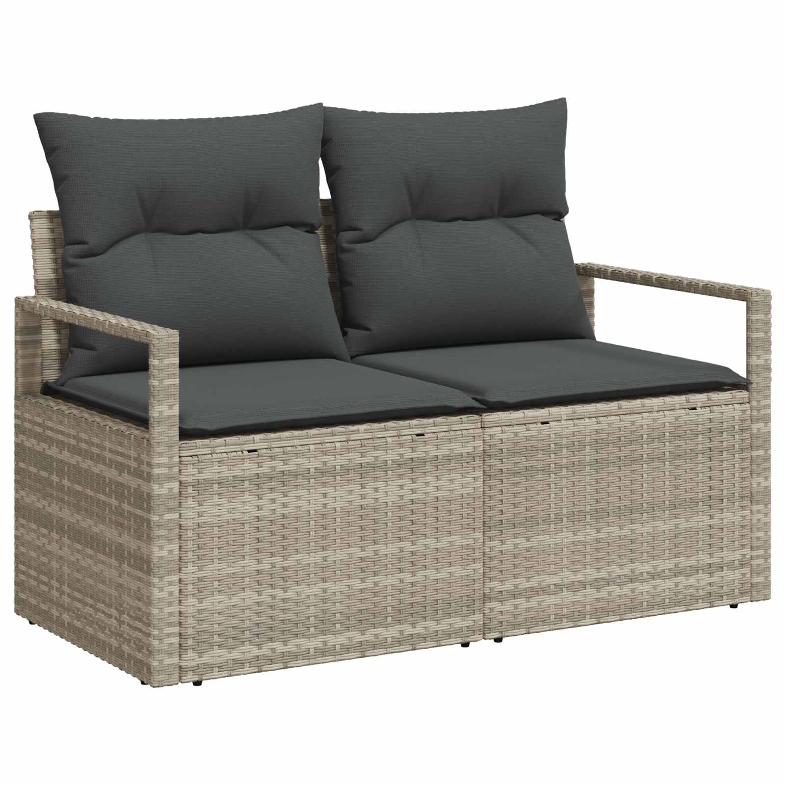 Thumbnail - vidaXL Garten-Sofa mit Kissen 120 x 62 x 69 cm Poly-Rattan