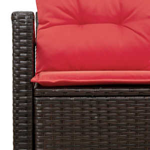Zahradní sofa s polštářem 120 x 62 x 69 cm polyratan - obrázek 8