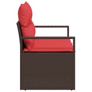 Zahradní sofa s polštářem 120 x 62 x 69 cm polyratan - obrázek 6