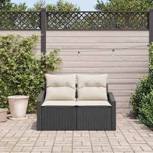 Zahradní sofa s polštářem 123 x 62 x 69 cm polyratan - obrázek 3