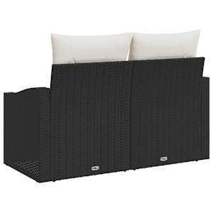 Zahradní sofa s polštářem 123 x 62 x 69 cm polyratan - obrázek 4
