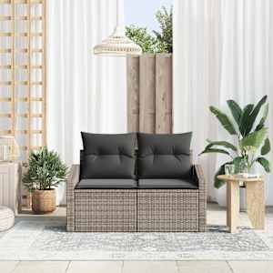 Zahradní sofa s polštářem 123 x 62 x 69 cm polyratan - obrázek 3