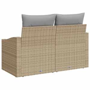 Zahradní sofa s polštářem 123 x 62 x 69 cm polyratan - obrázek 4