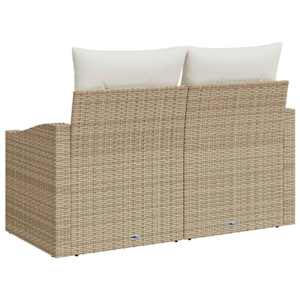 Zahradní sofa s polštářem 123 x 62 x 69 cm polyratan - obrázek 4