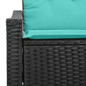 Zahradní sofa Šedá 123 x 62 x 69cm polyratan - obrázek 7