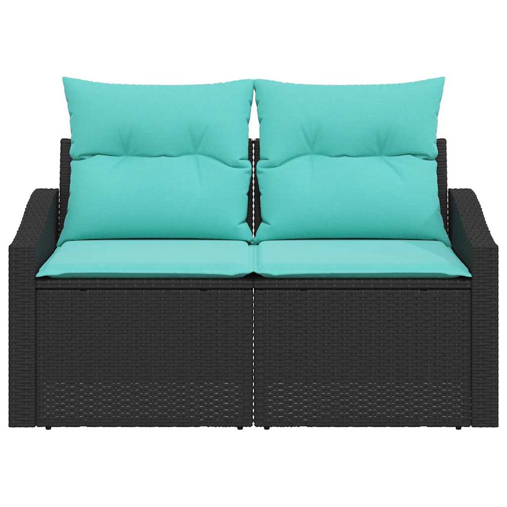 Zahradní sofa Šedá 123 x 62 x 69cm polyratan - obrázek 5