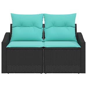 Zahradní sofa Šedá 123 x 62 x 69cm polyratan - obrázek 5