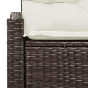 Zahradní sofa s polštářem 123 x 62 x 69 cm polyratan - obrázek 7