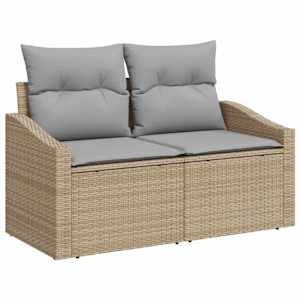Zahradní sofa s polštářem 123 x 62 x 69 cm polyratan - obrázek 1