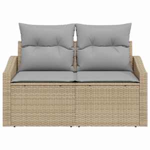Zahradní sofa s polštářem 123 x 62 x 69 cm polyratan - obrázek 4