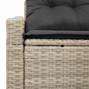Zahradní sofa s polštářem 123 x 62 x 69 cm polyratan - obrázek 7
