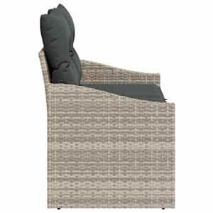 Zahradní sofa s polštářem 123 x 62 x 69 cm polyratan - obrázek 5