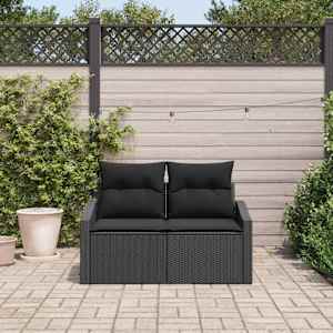 Zahradní sofa s polštářem 123 x 62 x 69 cm polyratan - obrázek 3