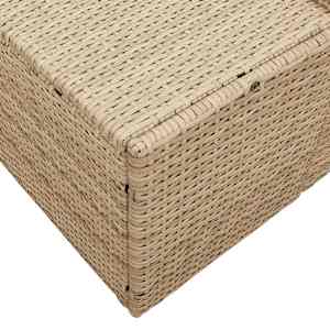 Zahradní sofa s polštářem Béžová 184 x 62 x 69 cm polyratan - obrázek 7