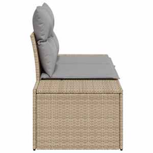 Zahradní sofa s polštářem Béžová 184 x 62 x 69 cm polyratan - obrázek 6