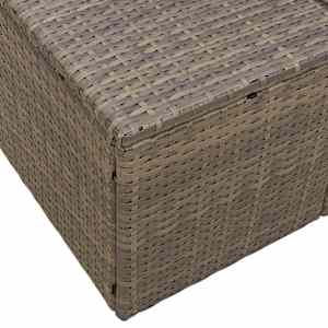 Zahradní sofa s polštářem Šedá 184 x 62 x 69 cm polyratan - obrázek 6