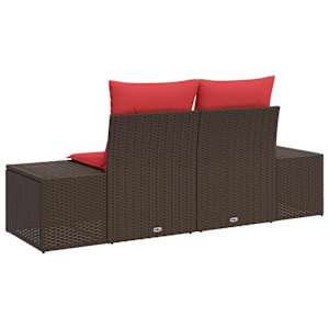 vidaXL Aia diivan padjaga ladustamisega 184 x 62 x 69 cm pol&uuml;rotang
