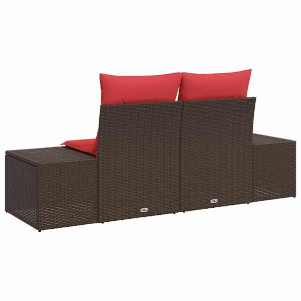 vidaXL Aia diivan padjaga ladustamisega 184 x 62 x 69 cm pol&uuml;rotang
