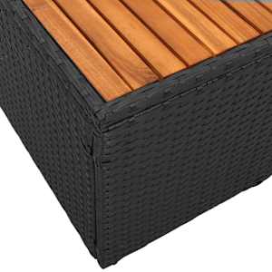 Zahradní sofa Černá 184 x 62 x 85cm polyratan - obrázek 7