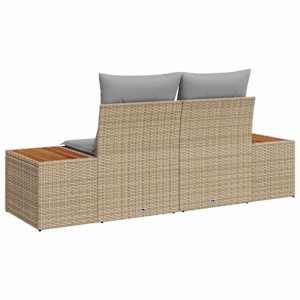 Zahradní sofa Béžová 184 x 62 x 85cm polyratan - obrázek 9