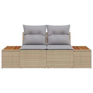 Zahradní sofa Béžová 184 x 62 x 85cm polyratan - obrázek 5