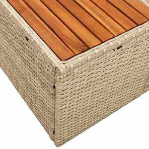 Zahradní sofa Béžová 184 x 62 x 85cm polyratan - obrázek 7