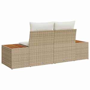Zahradní sofa Béžová 184 x 62 x 85cm polyratan - obrázek 4