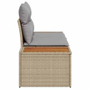 Zahradní sofa Béžová 184 x 62 x 85cm polyratan - obrázek 4