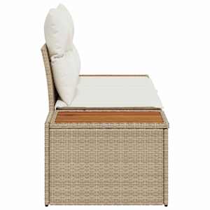 Zahradní sofa Béžová 184 x 62 x 85cm polyratan - obrázek 6