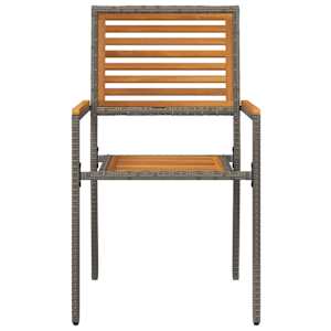Zahradní stohovatelné židle 2 pcs Hnědá a šedá 54 x 56 x 90 cm - obrázek 5