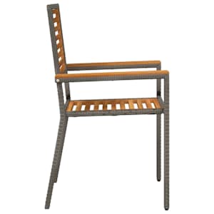 Zahradní stohovatelné židle 2 pcs Hnědá a šedá 54 x 56 x 90 cm - obrázek 6