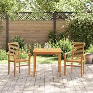 Jídelní židle 4 pcs Hnědá 62 x 55 x 94 cm Pevné teakové dřevo - obrázek 3