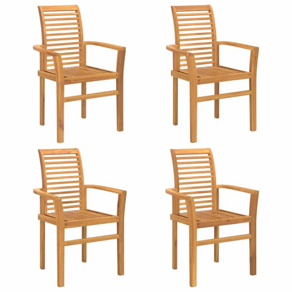 vidaXL S&ouml;&ouml;gitool 4 tk Tugev teakpuit Pruun 62 x 55 x 94 cm