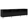 vidaXL Telerikapp 150 x 30 x 45 cm Must tamm Tehispuit