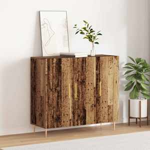 Servírovací skříň Staré dřevo 90 x 34 x 80 cm kompozitní dřevo - obrázek 4