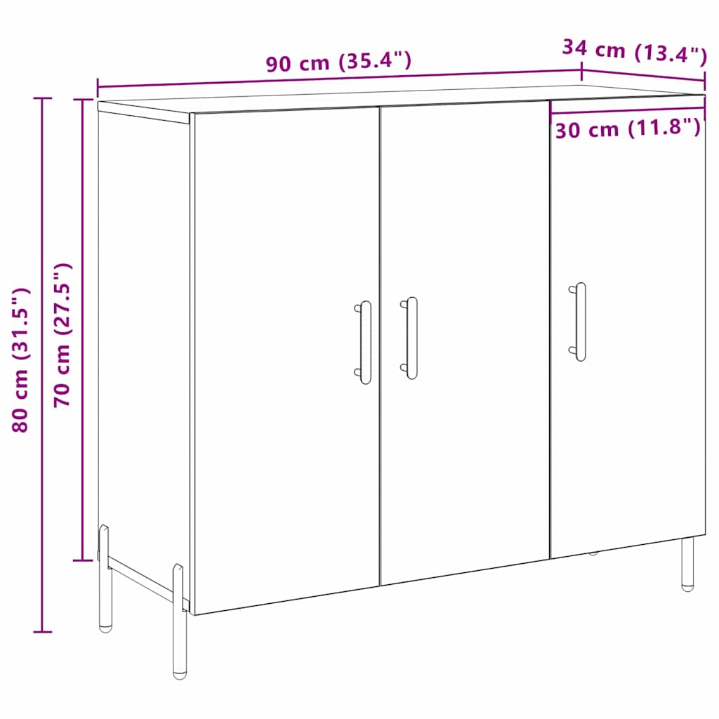 Buffet, Buffet,buffet Para Comedor vidaXL - Imagen 18 de 42