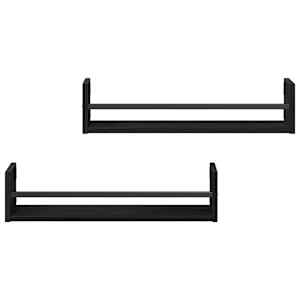 Nástěnná polička Nástěnný 2 pcs Černý dub 60 x 16 x 14 cm - obrázek 6
