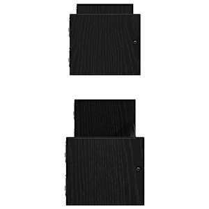 Nástěnná polička Nástěnný 2 pcs Černý dub 60 x 16 x 14 cm - obrázek 7