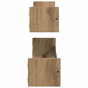 Nástěnná polička Nástěnný 2 pcs Artisanový dub 80 x 16 x 14 cm - obrázek 7