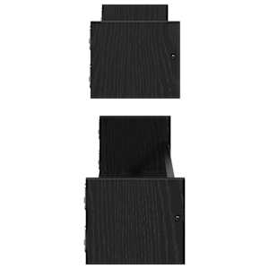 Nástěnná polička Nástěnný 2 pcs Černý dub 80 x 16 x 14 cm - obrázek 6