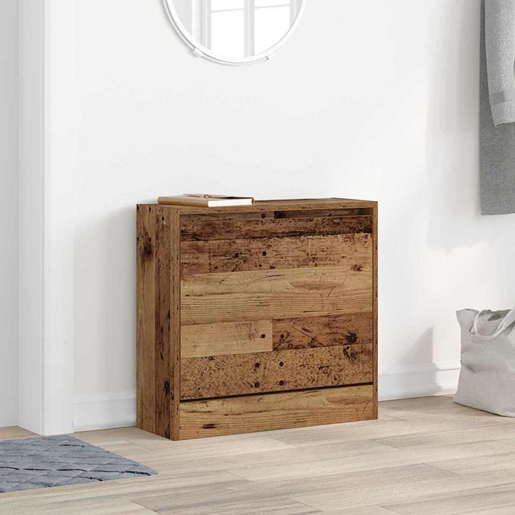 Kengäteline Vanha Puu 60x21x57 cm Koneellisesti Työstetty Puu