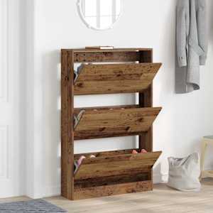 Skříň na obuv Staré dřevo 80 x 21 x 125,5 cm kompozitní dřevo - obrázek 1